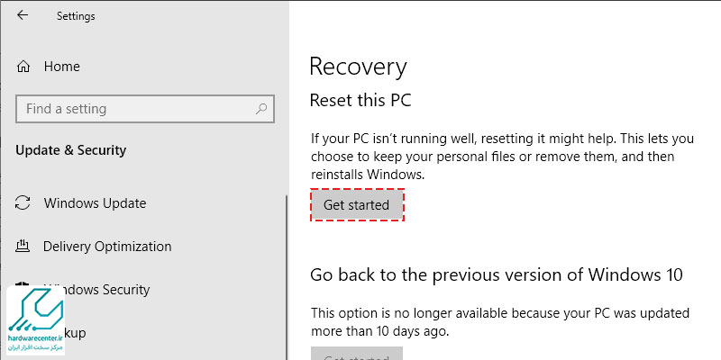 روش های تعمیر ویندوز 10